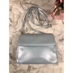 Hillard & Hanson Women's Blue Crossbody Faux Leather Purse Small 8"x6"x2"